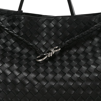 Bottega Veneta Nappa Intrecciato Large Andiamo Shoulder Bag Black 7 of 9