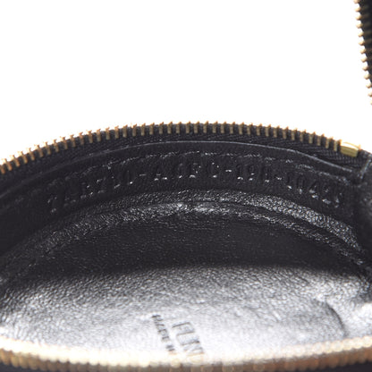 Fendi Calfskin FF 1974 Embossed Help Bag Charm Maya Black 5 of 7