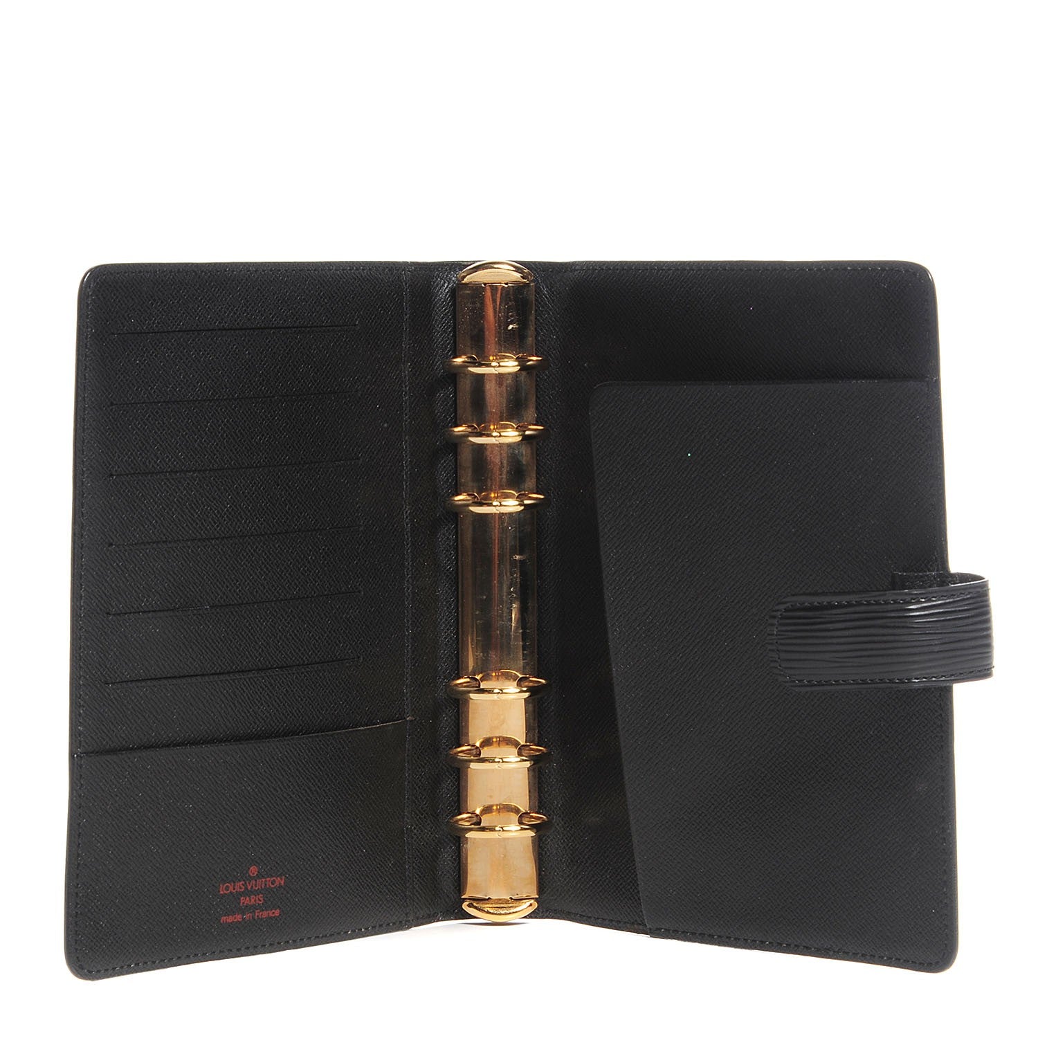 Louis Vuitton Epi Medium Ring Agenda Cover Black 5 of 7