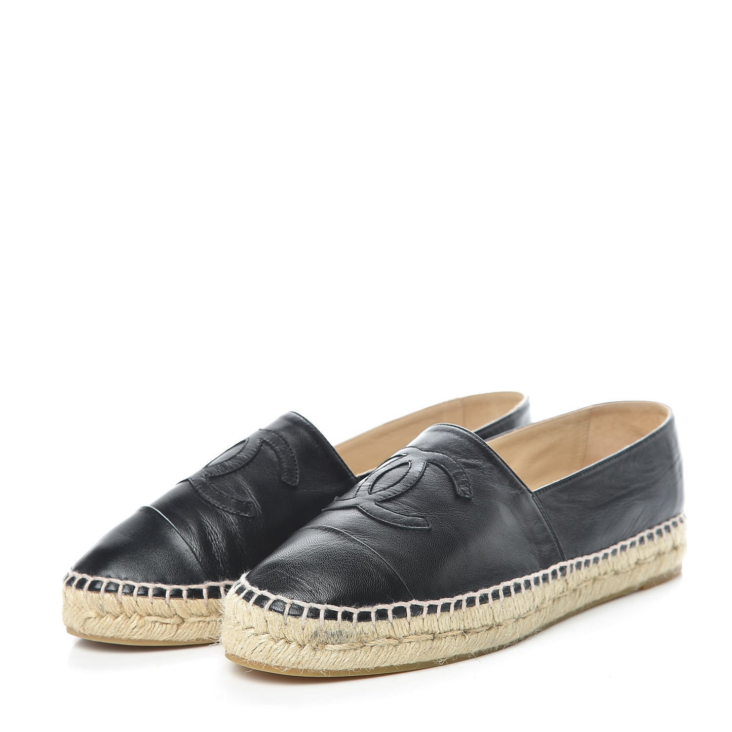 Lambskin CC Espadrilles 40 Black