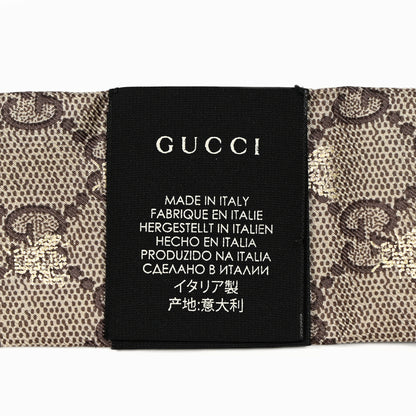 Gucci Silk Twill GG Monogram GG Bee Neck Bow Scarf Black Red 3 of 3