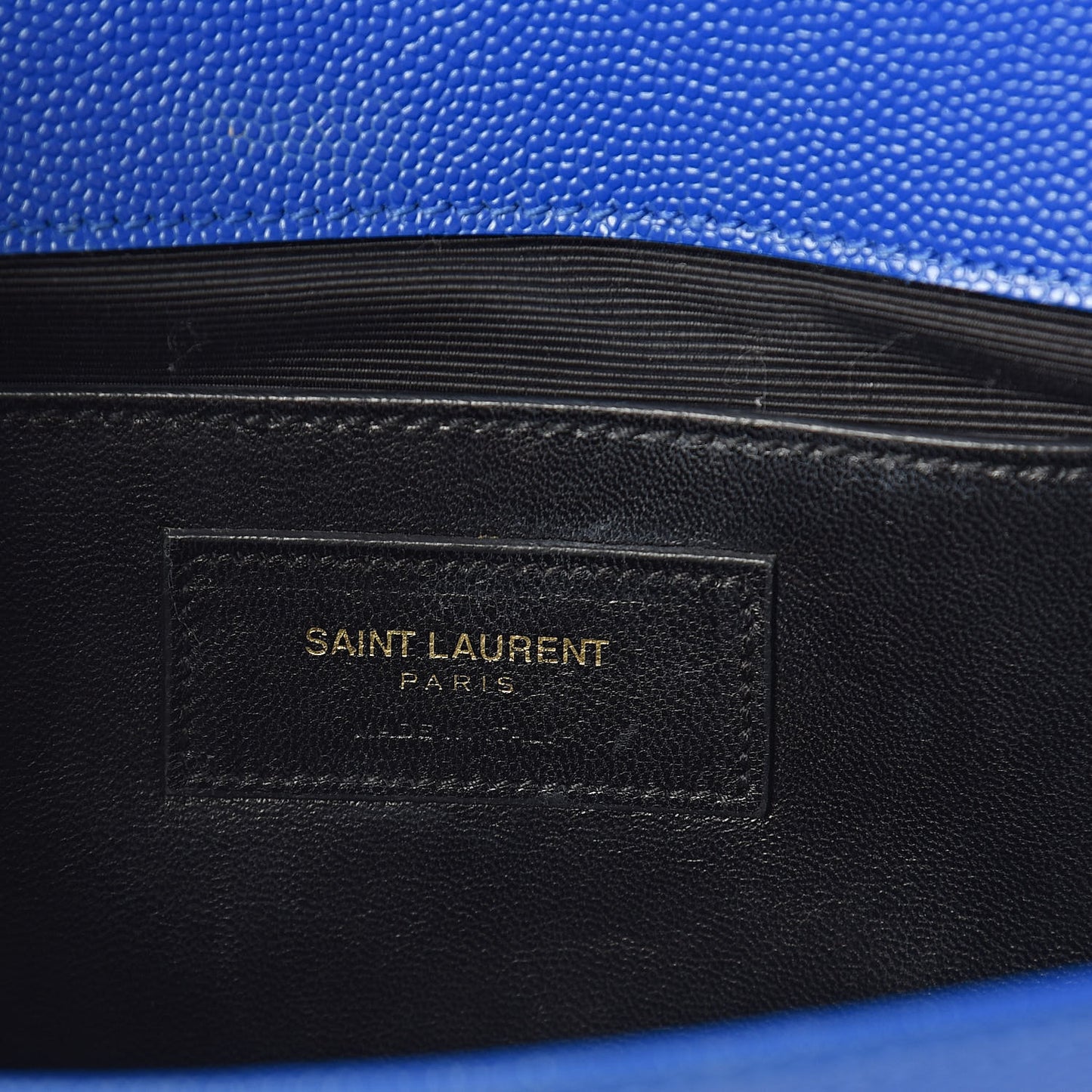 Grain De Poudre Classic Monogram Cassandre Clutch Blue Majorelle