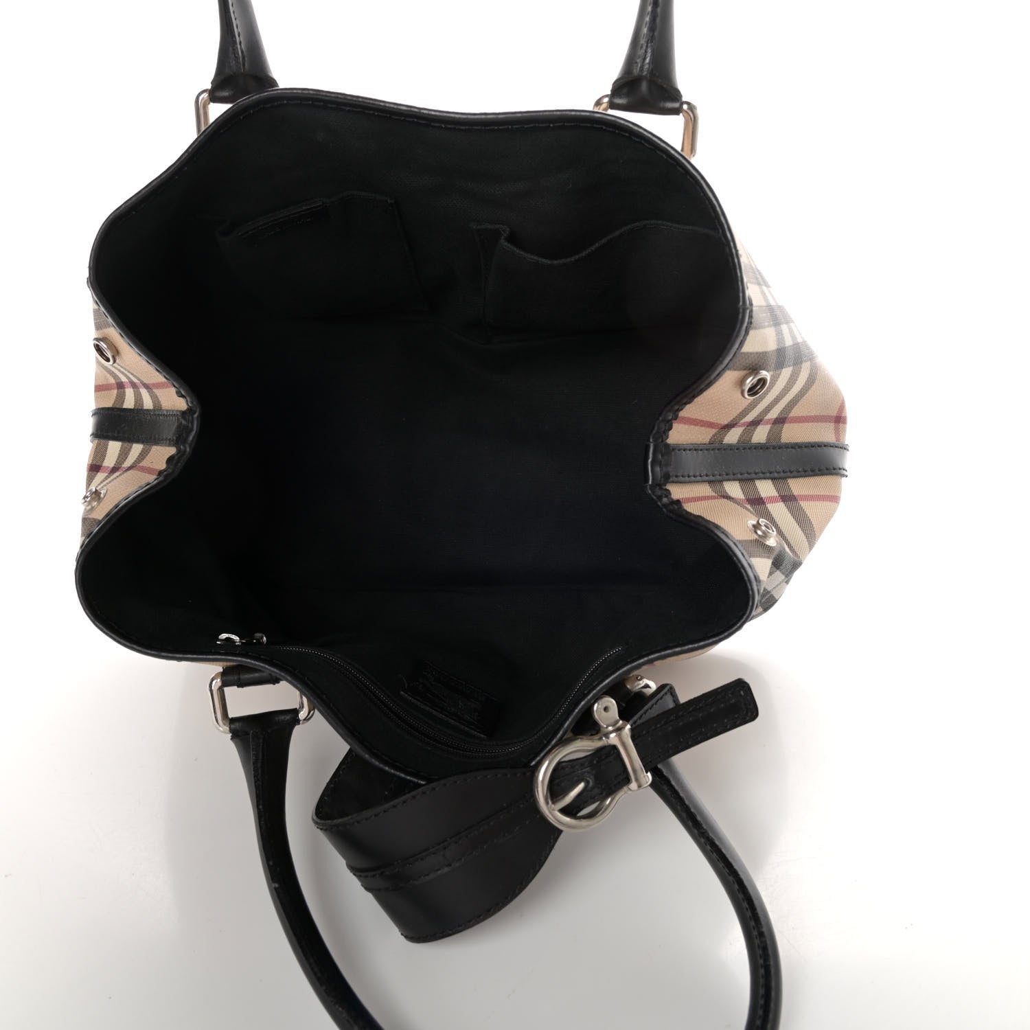 Burberry House Check Buckle Tote Black 5 of 9