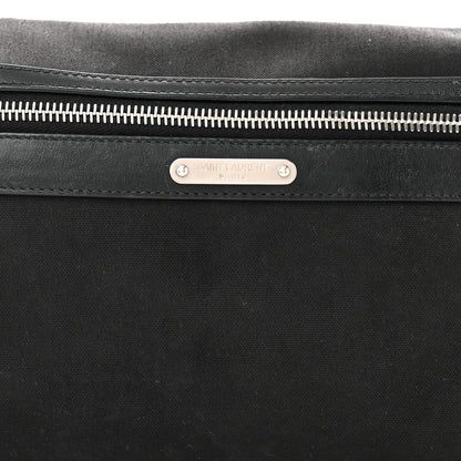Saint Laurent Canvas Calfskin City Belt Bag Black 8 of 10