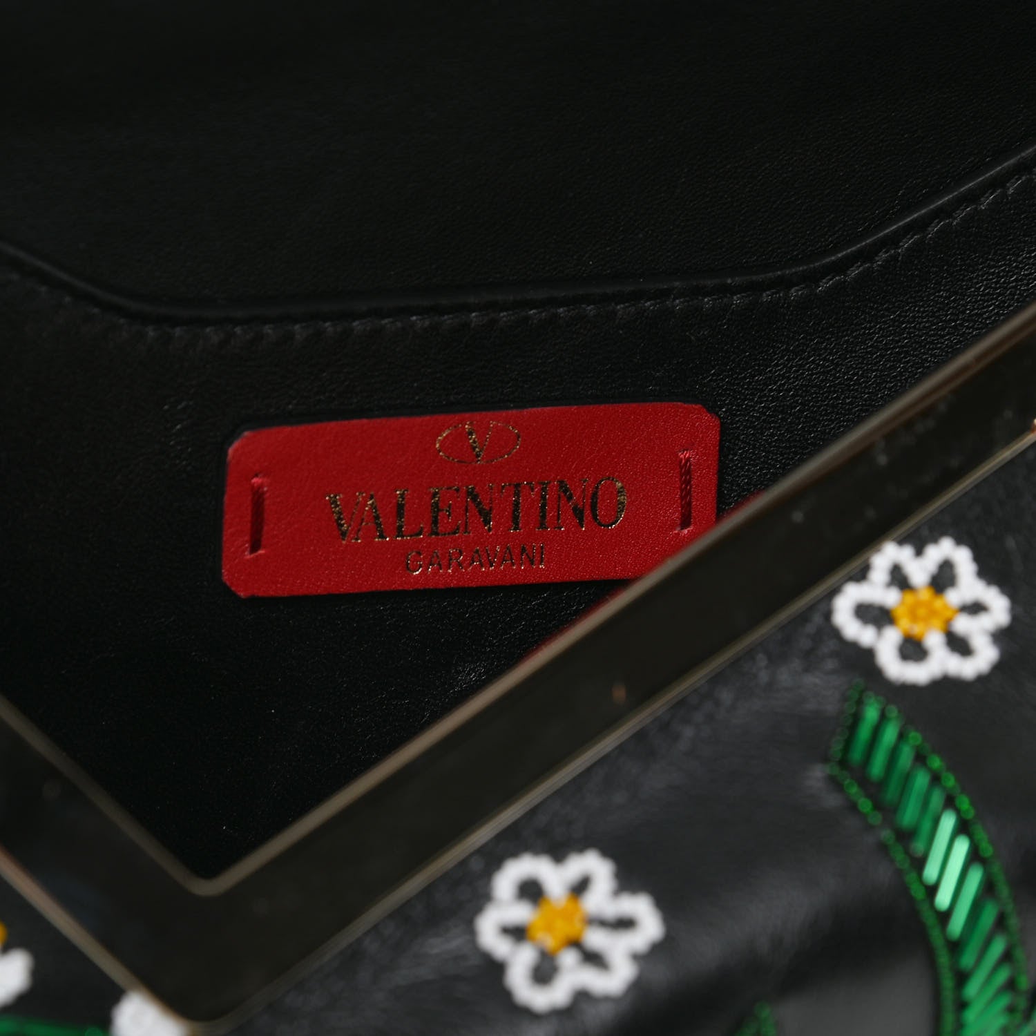 Valentino Garavani Nappa Beaded Clutch Black 6 of 8
