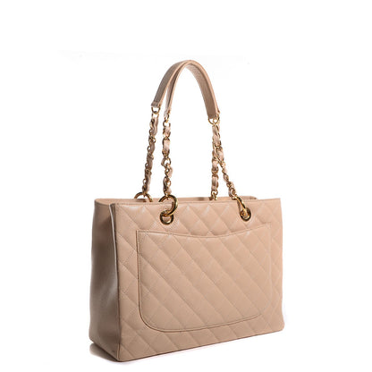 Chanel Caviar Quilted Grand Shopping Tote GST Beige Clair 2 of 7