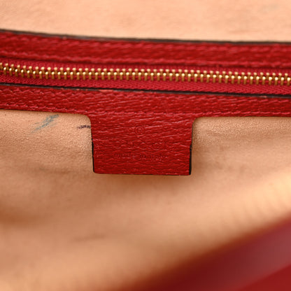 Gucci GG Supreme Monogram Flora Web Small Ophidia Top Handle Shoulder Bag Hibiscus Red 6 of 17