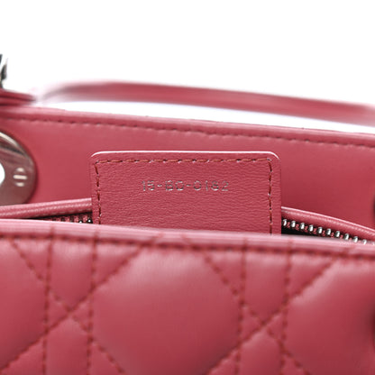 Christian Dior Lambskin Cannage Medium Lady Dior Pink 7 of 11