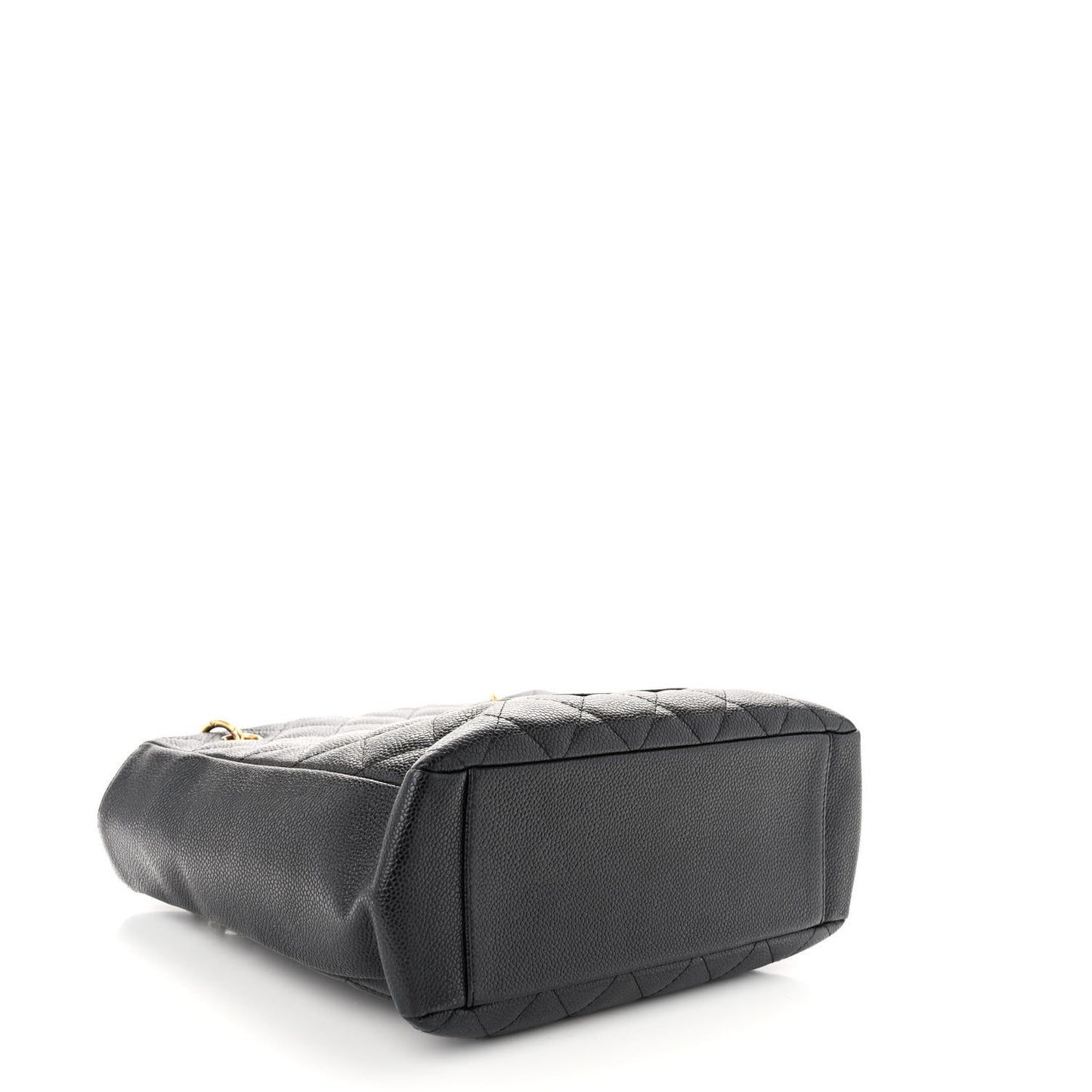 Caviar Quilted Petit Shopping Tote PST Black