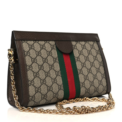 Gucci GG Supreme Monogram Web Small Ophidia Chain Shoulder Bag Brown 3 of 6