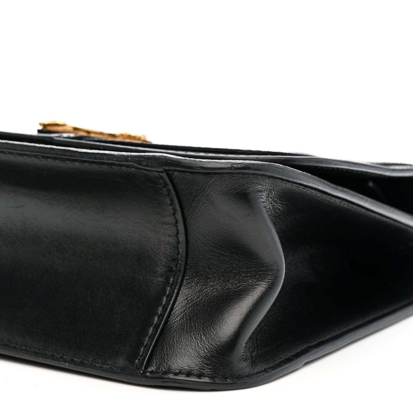 Coated Canvas La Greca Signature Print Virtus Top Handle Shoulder Bag Black Khaki