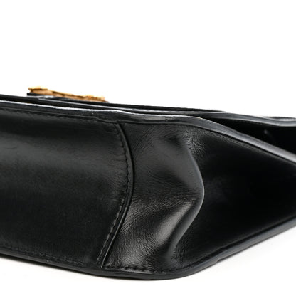 Versace Coated Canvas La Greca Signature Print Virtus Top Handle Shoulder Bag Black Khaki 9 of 12