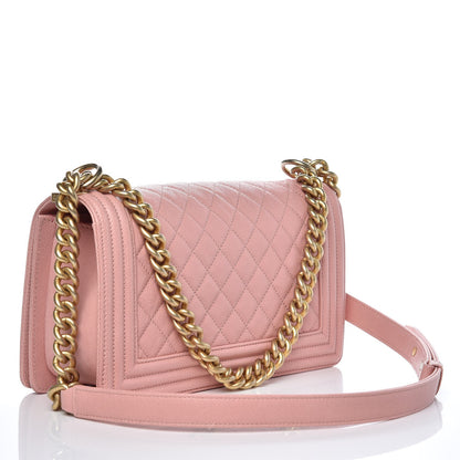 Chanel Caviar Quilted Medium Boy Flap Pink 2 of 9