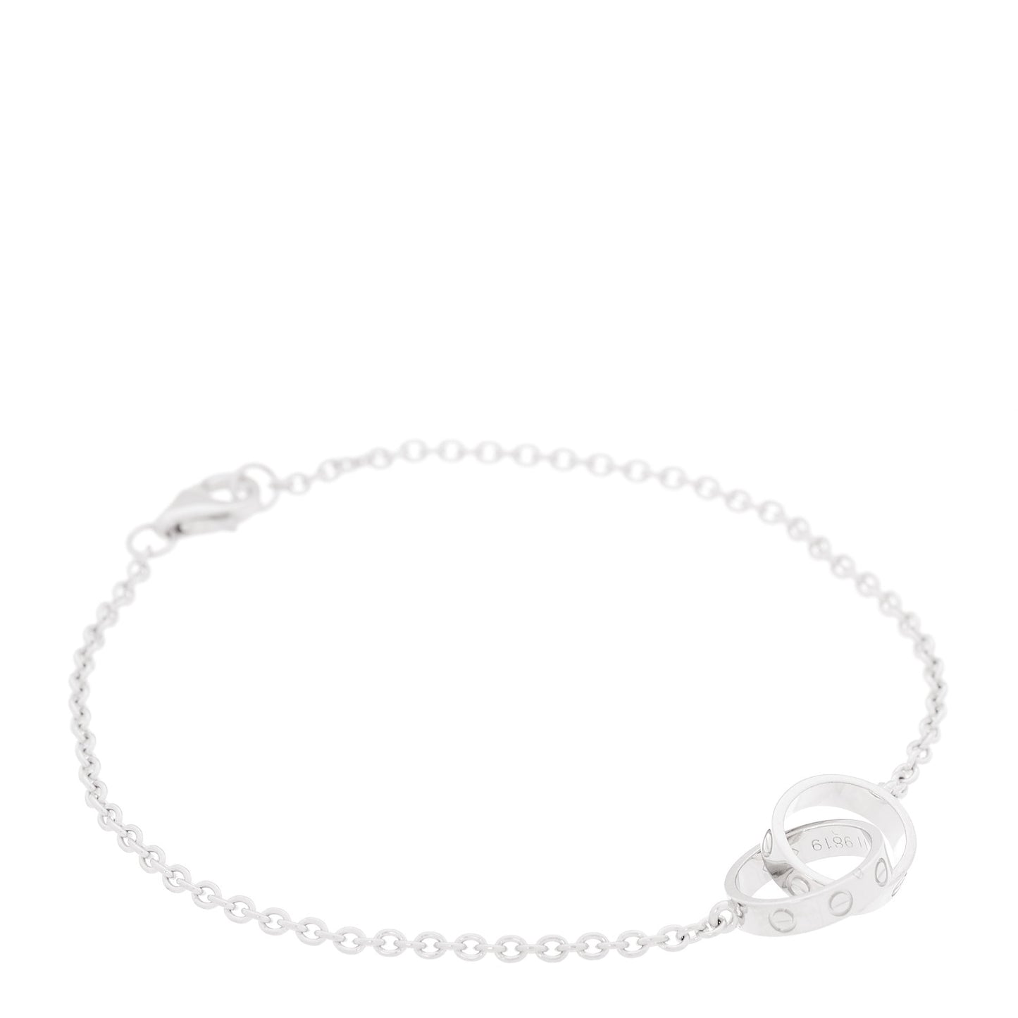 18K White Gold Interlocking LOVE Bracelet