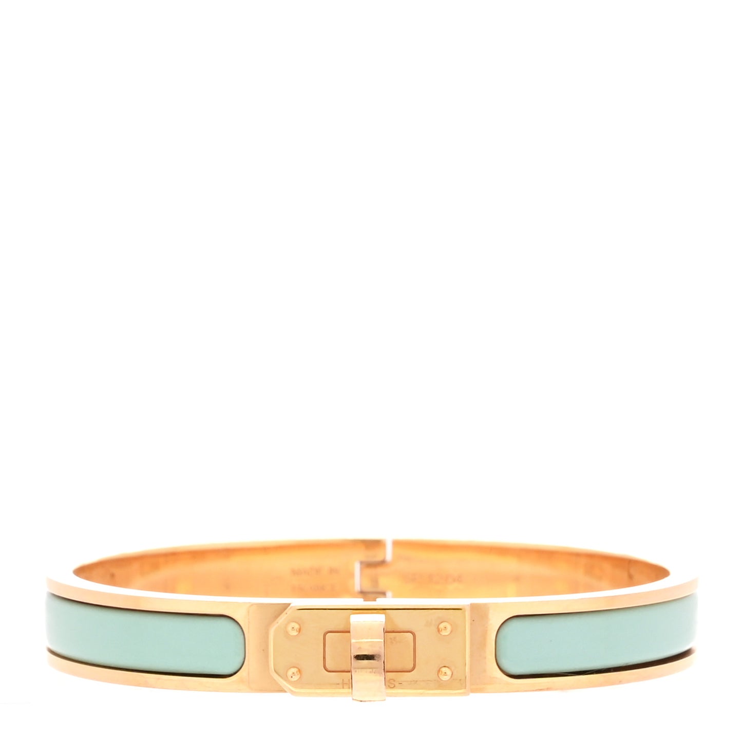 Enamel Mini Clic Kelly Bracelet PM Aqua
