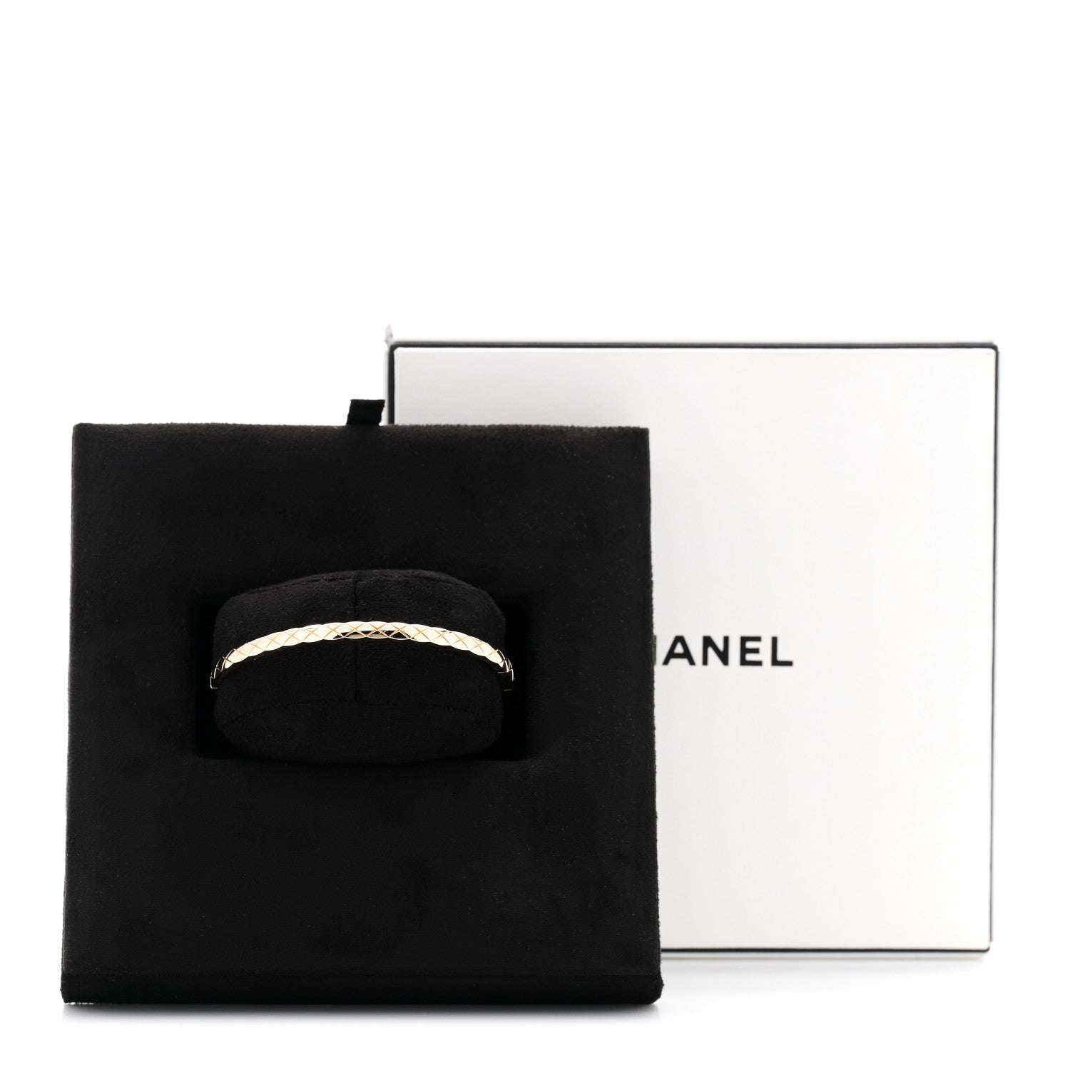 Chanel 18K Yellow Gold Mini Coco Crush Bangle Bracelet M 5 of 5
