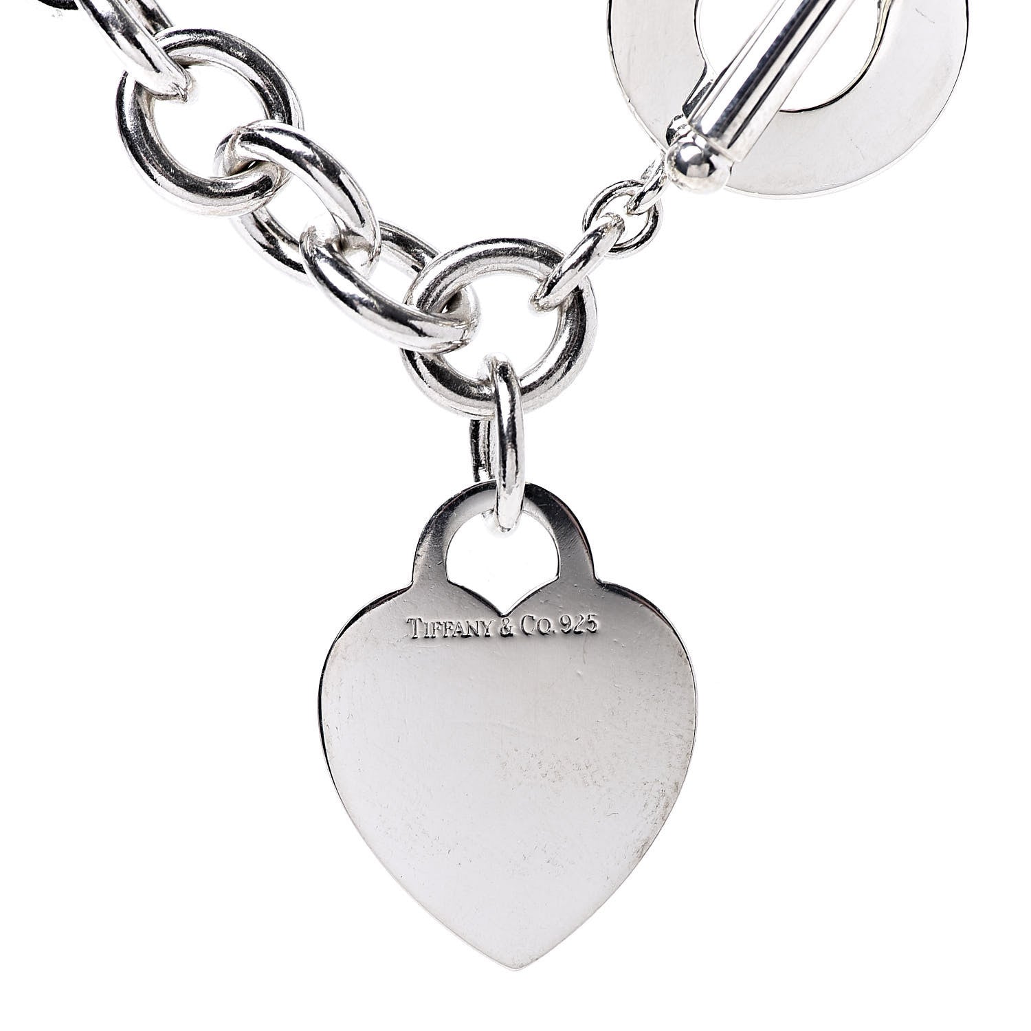 Tiffany Sterling Silver Heart Tag Toggle Necklace 6 of 6