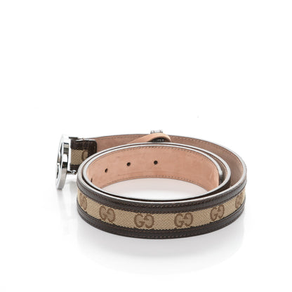 Gucci Monogram Interlocking G Belt 85 34 Dark Brown 3 of 5