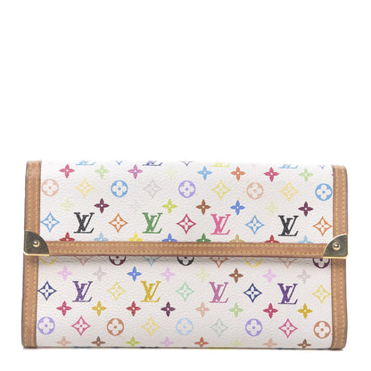 Louis Vuitton Monogram Multicolor Porte Tresor International Wallet White 1 of 8