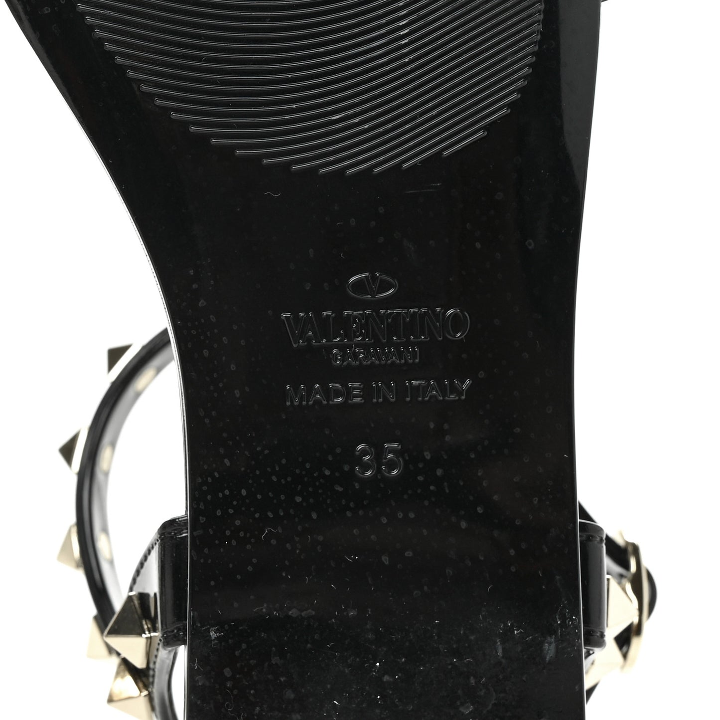 PVC Jelly Rockstud Caged Sandals 35 Black