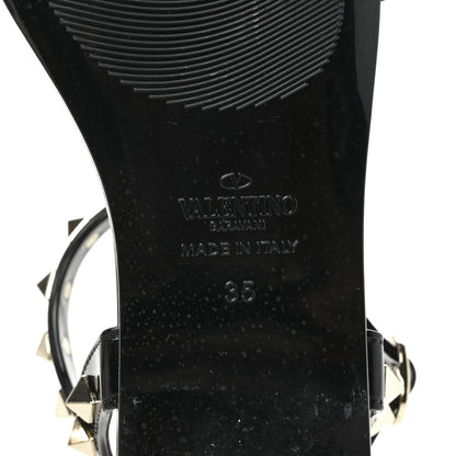 Valentino Garavani PVC Jelly Rockstud Caged Sandals 35 Black 6 of 7
