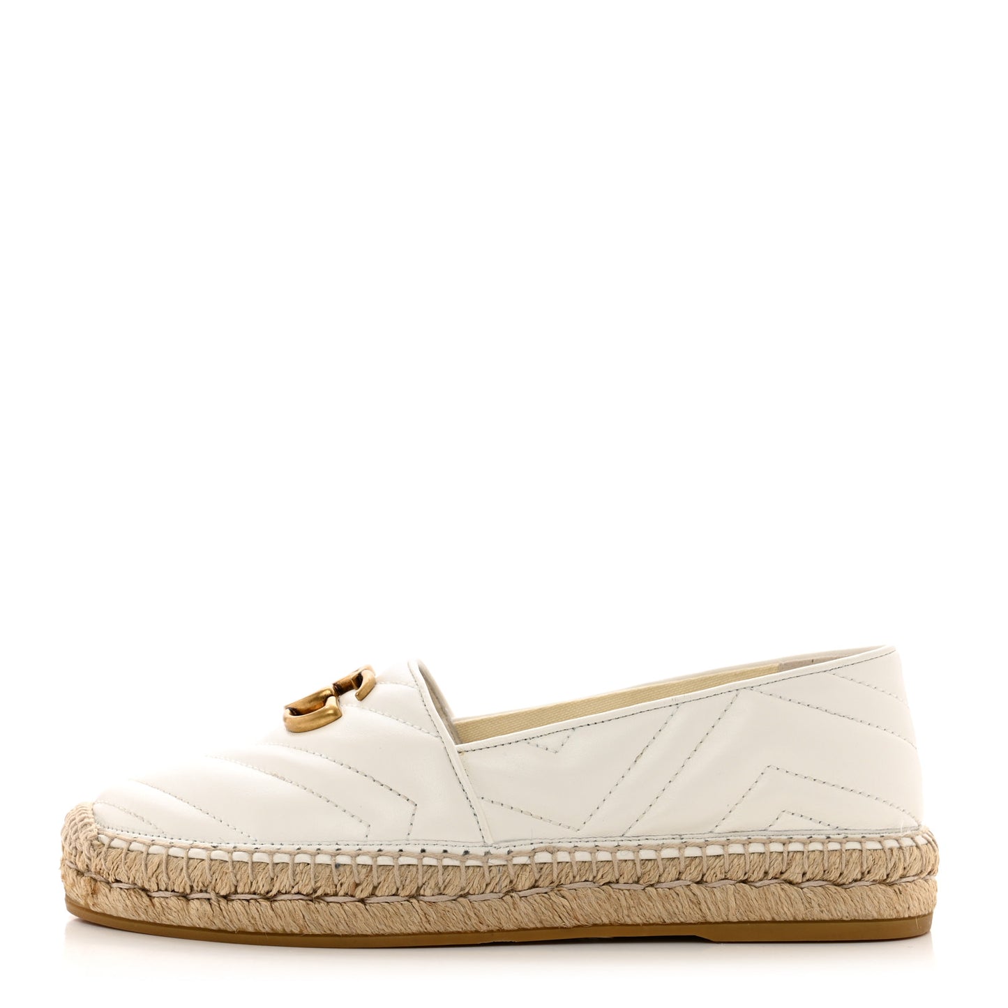 Nappa Matelasse GG Marmont Espadrilles 38 Great White