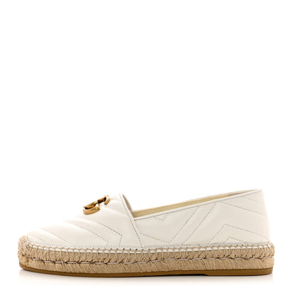 Gucci Nappa Matelasse GG Marmont Espadrilles 38 Great White 1 of 9