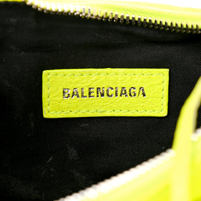 Balenciaga Agneau Arena Le Cagole Shoulder Bag XS Fluo Yellow 6 of 11
