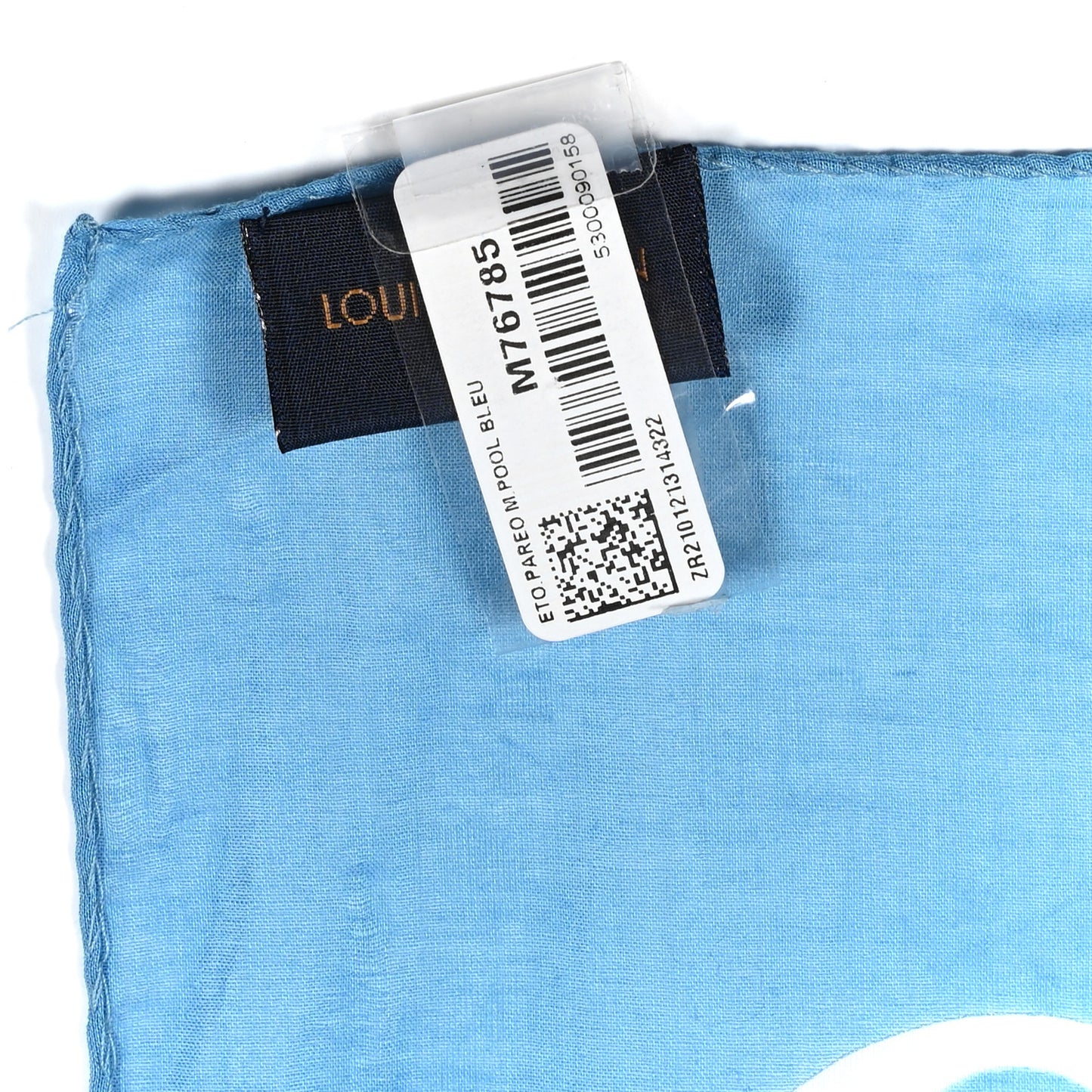 Cotton Gradient Monogram By The Pool Pareo Stole Blue