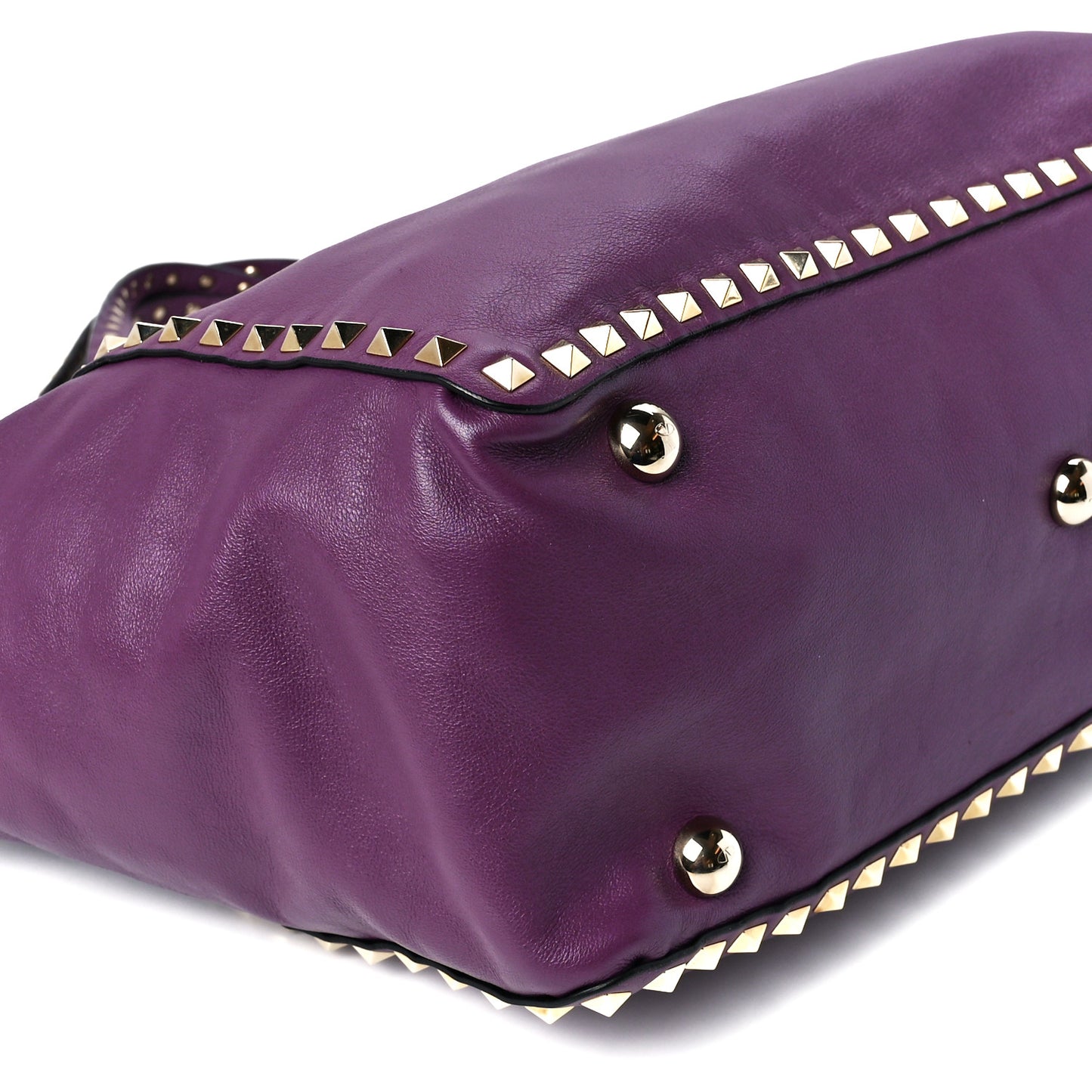 Vitello Medium Rockstud Tote Grape