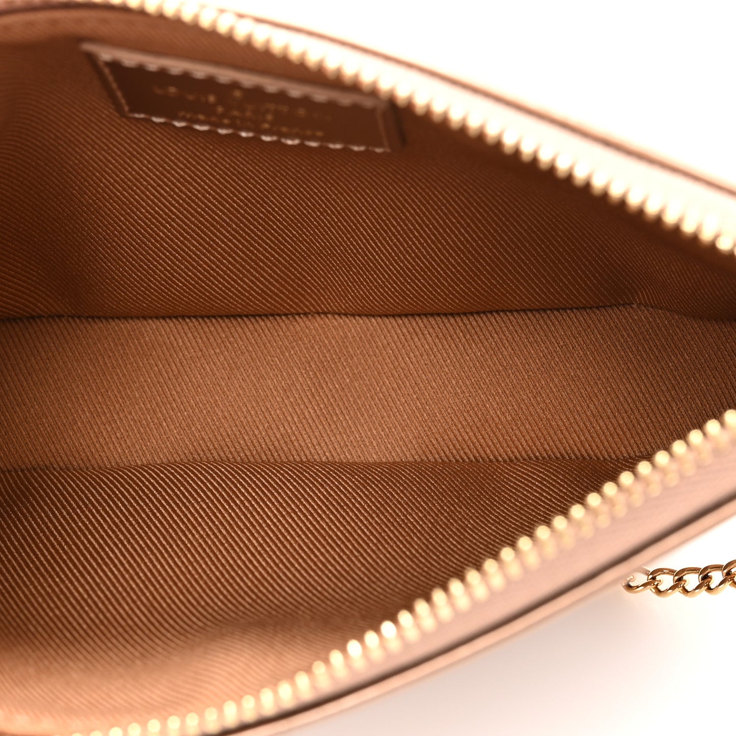 Metallic Vernis Mini Pochette Accessories Rose Gold