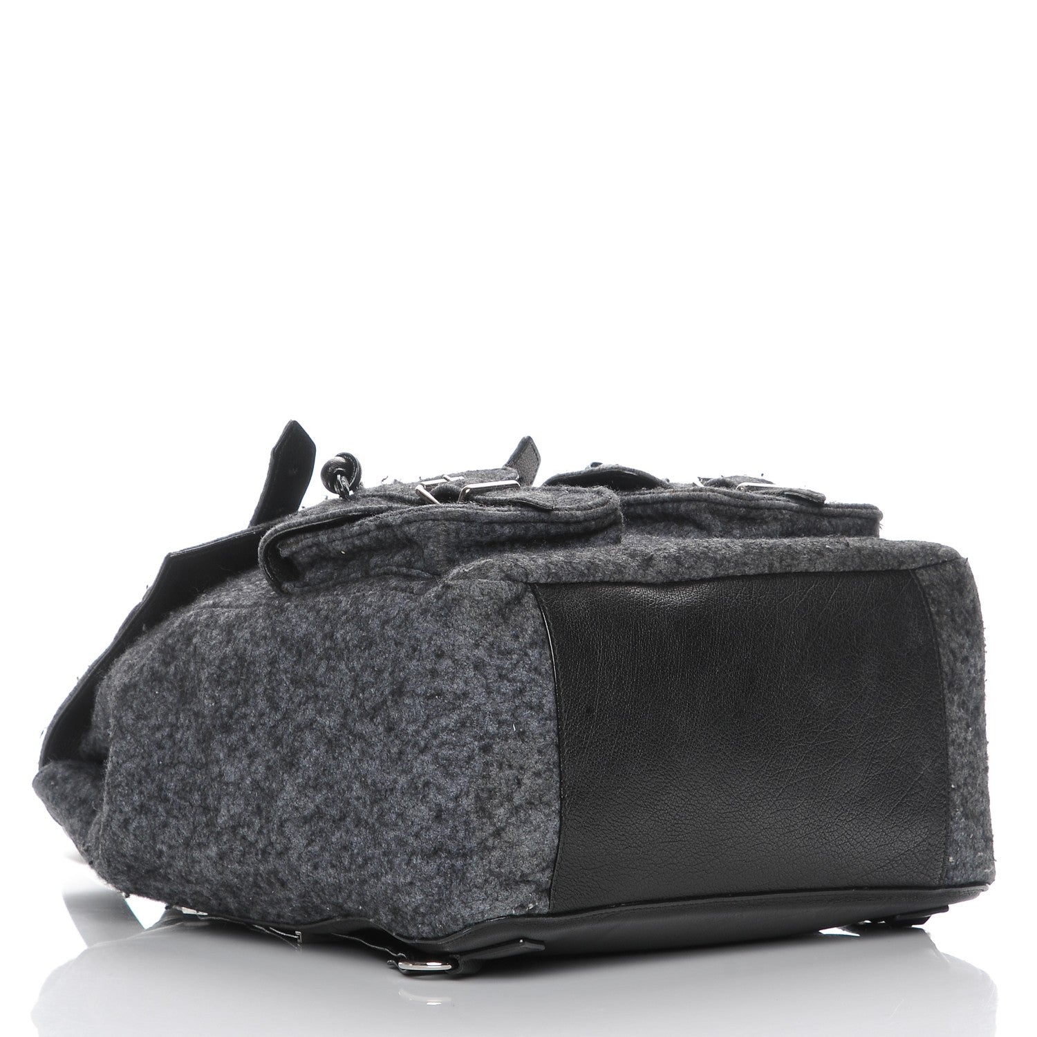 Proenza Schouler Melange Felted Wool PS1 Backpack Charcoal Black 4 of 9