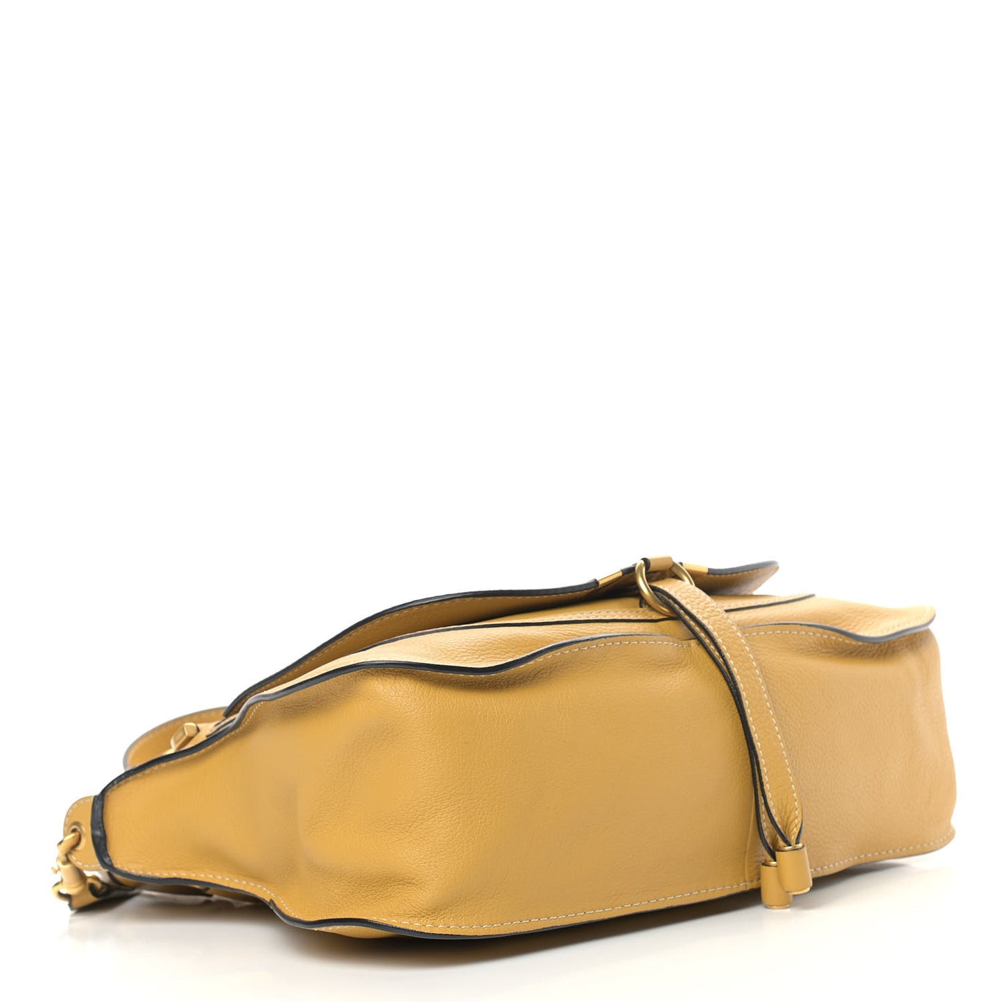 Calfskin Medium Marcie Satchel Curry Yellow