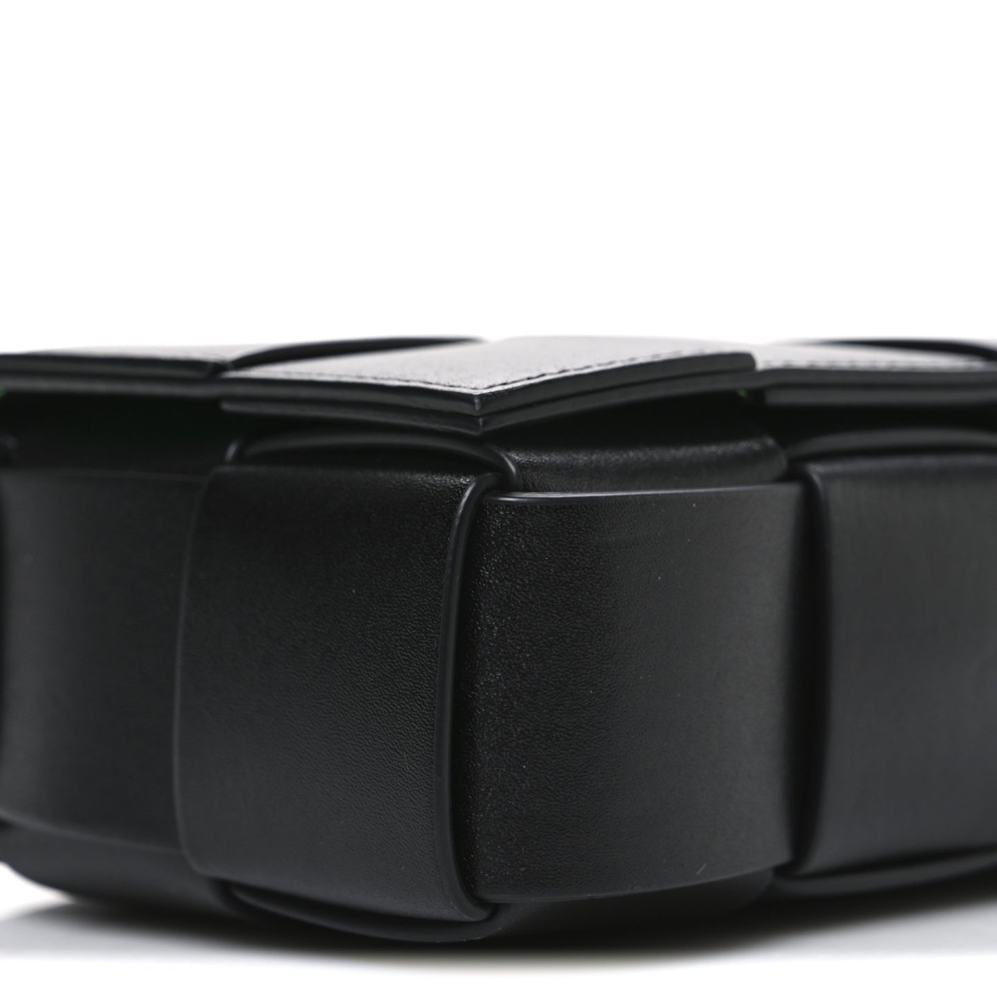 Nappa Maxi Intreccio Cassette Bag Black Avocado