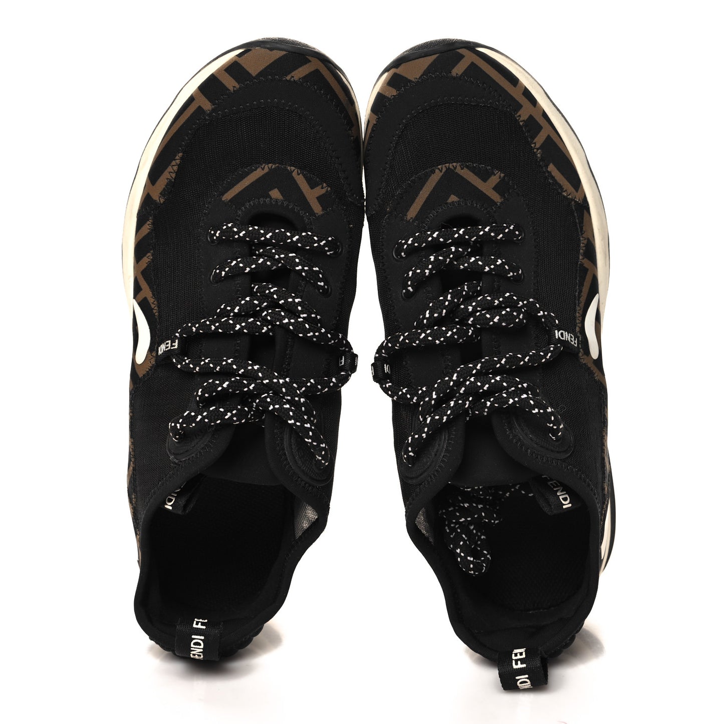 Technical Mesh Lycra FFreedom Patchwork Sneakers 36.5 Black Tobacco