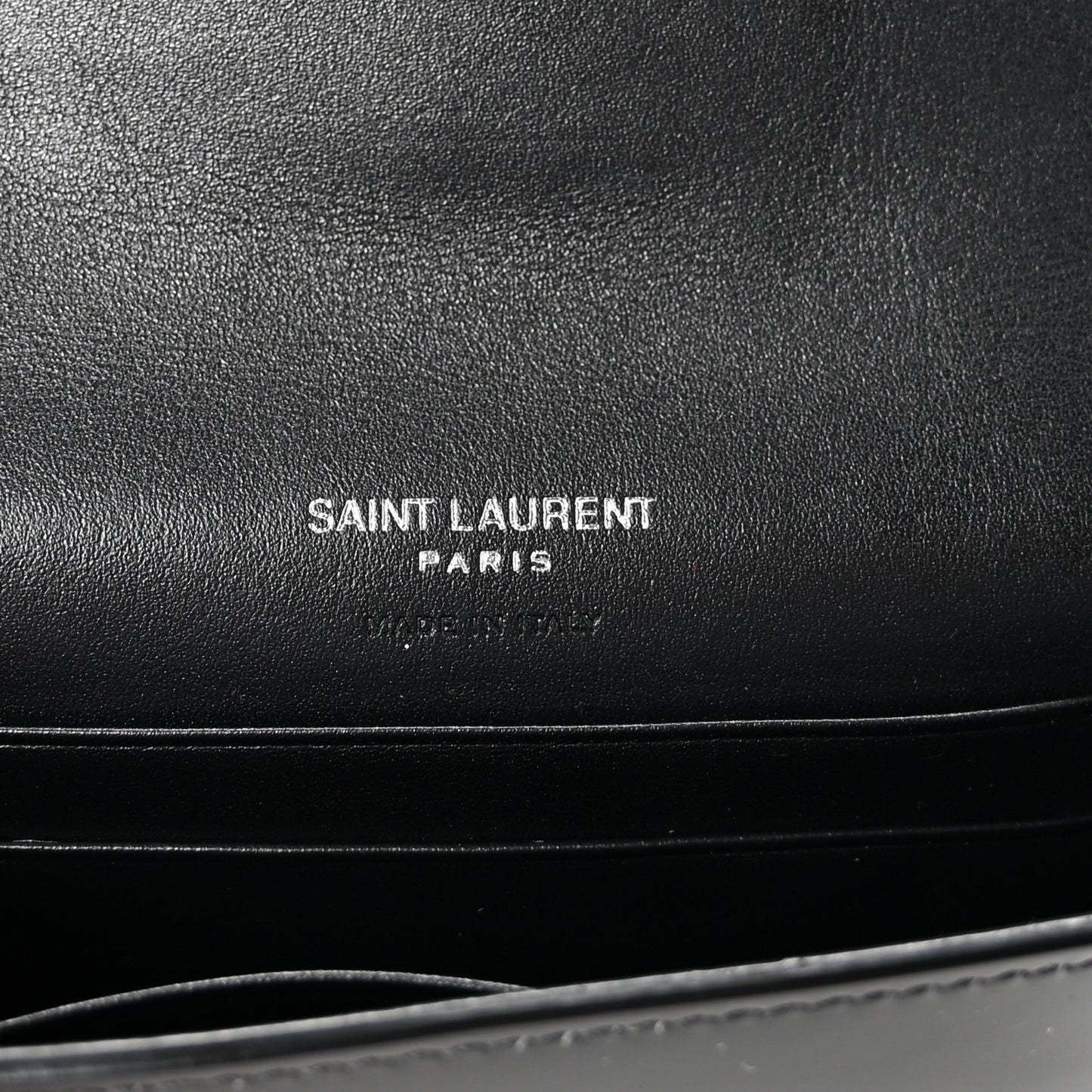 Patent Calfskin Small Monogram Envelope Wallet Black