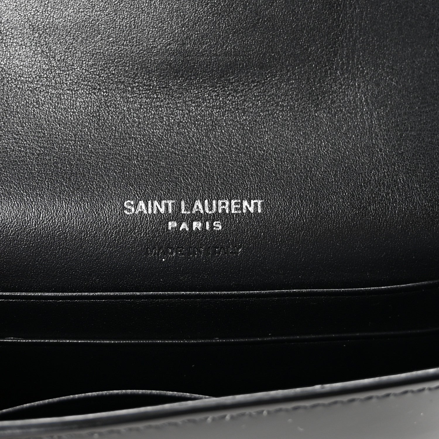 Saint Laurent Patent Calfskin Small Monogram Envelope Wallet Black 6 of 7