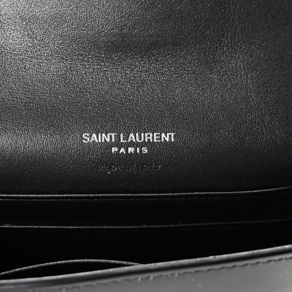Saint Laurent Patent Calfskin Small Monogram Envelope Wallet Black 6 of 7