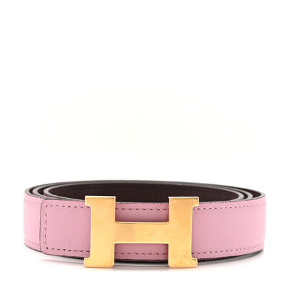 Hermes Swift Epsom 24mm Constance H Belt 85 34 Mauve Sylvestre Rouge Sellier 1 of 7