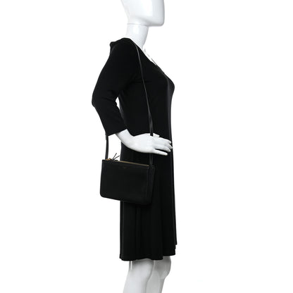 Celine Lambskin Small Trio Crossbody Bag Black 2 of 12
