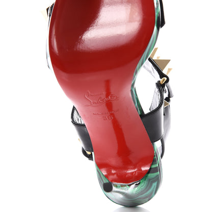 Christian Louboutin Patent Malachite Miziggoo Spiked 120 Sandals 36 Vert 6 of 7