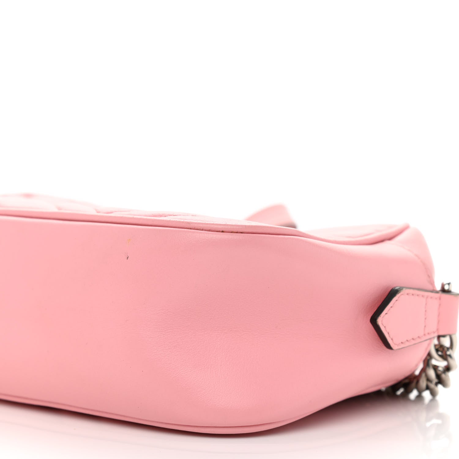 Gucci Calfskin Matelasse Small GG Marmont Chain Shoulder Bag Wild Rose 8 of 12