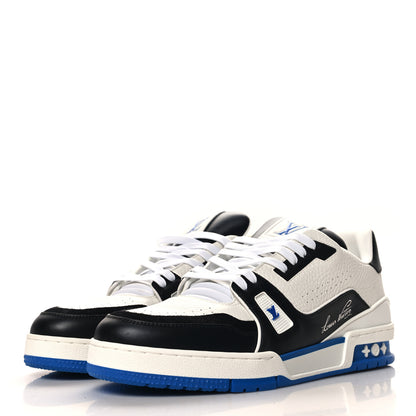 Louis Vuitton Calfskin Mens LV Trainer Maxi Sneakers 9 Blue 4 of 10