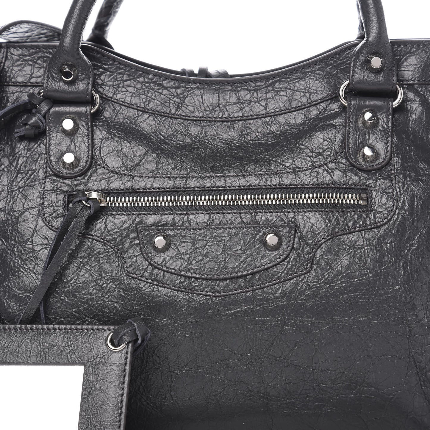Agneau Classic Silver Hardware City Gris Fossile