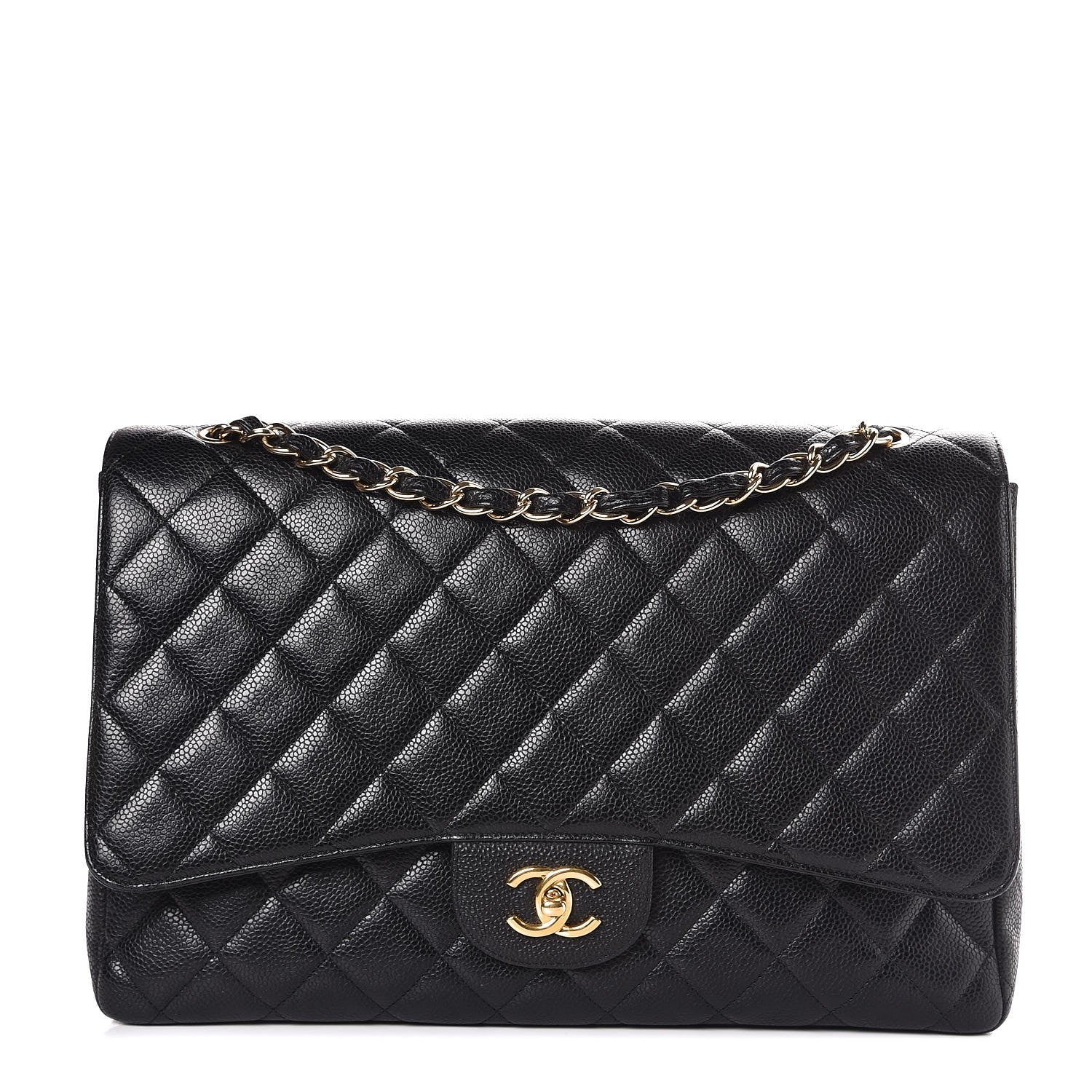 Chanel Caviar Quilted Maxi Single Flap Black 1 of 8