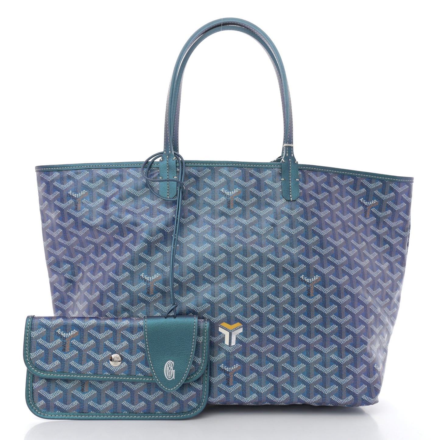 Iridescent Goyardine Saint Louis PM Pearly Blue
