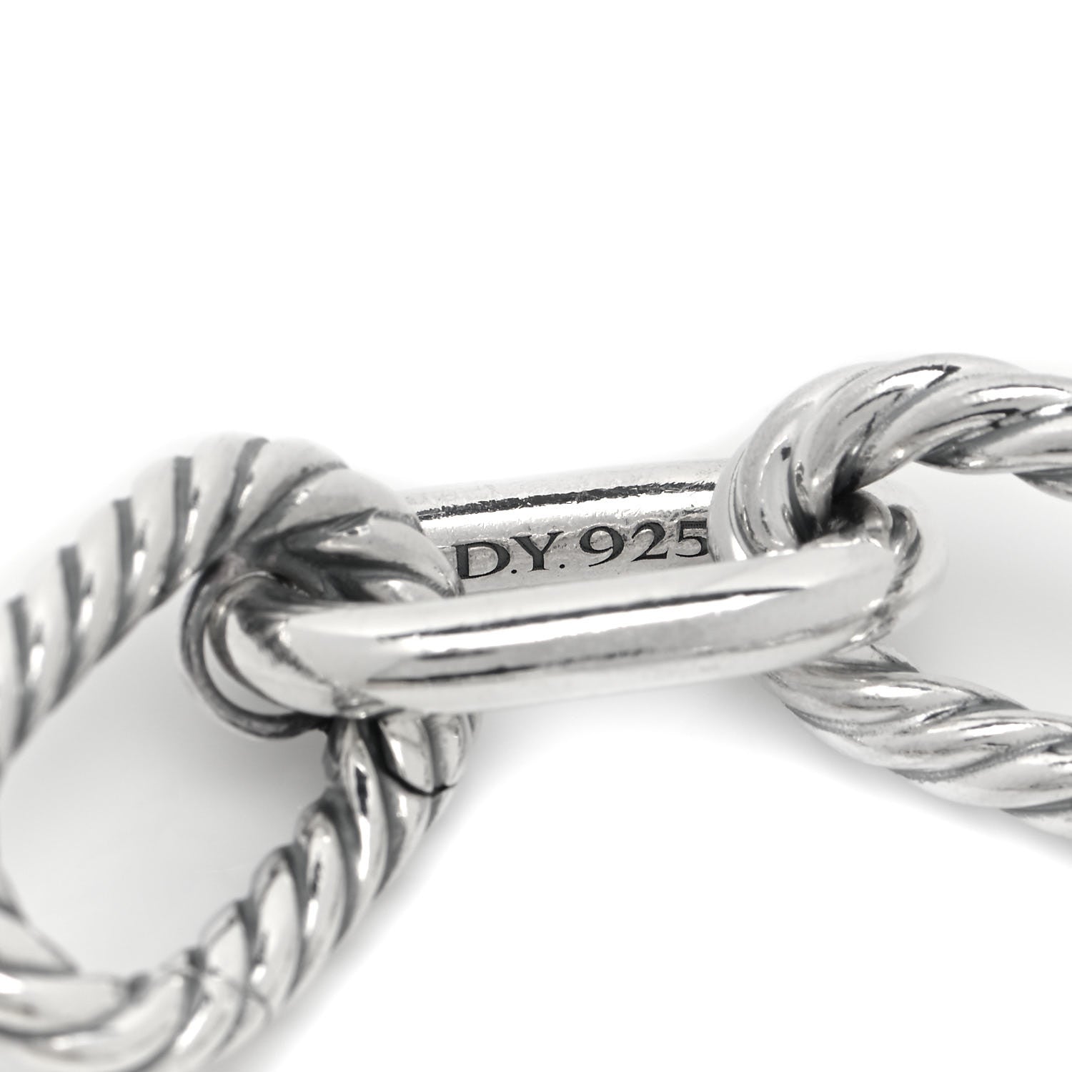 David Yurman Sterling Silver 18K Yellow Gold 13.5mm Large Madison Cable Link Bracelet 4 of 5