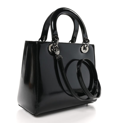 Christian Dior Patent Medium Lady Dior Black 2 of 12