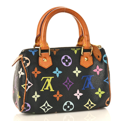 Louis Vuitton Monogram Multicolor Mini Sac HL Speedy Black 3 of 10