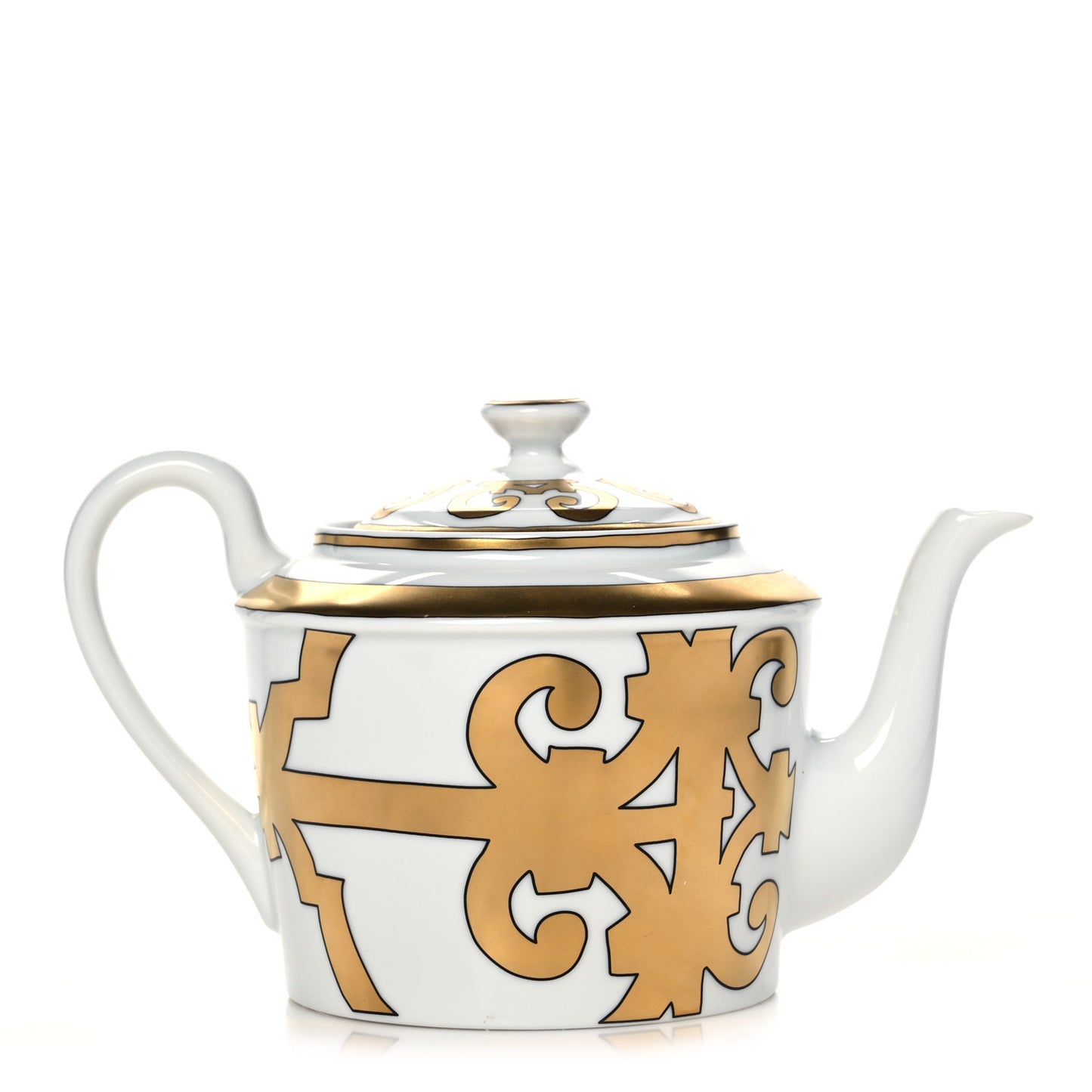 Porcelain Balcon du Guadalquivir Coffee Tea Pot Gold